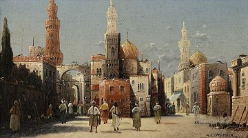  Leopold Lienzo - Escenas callejeras orientales Alphons Leopold Mielich Escenas orientalistas